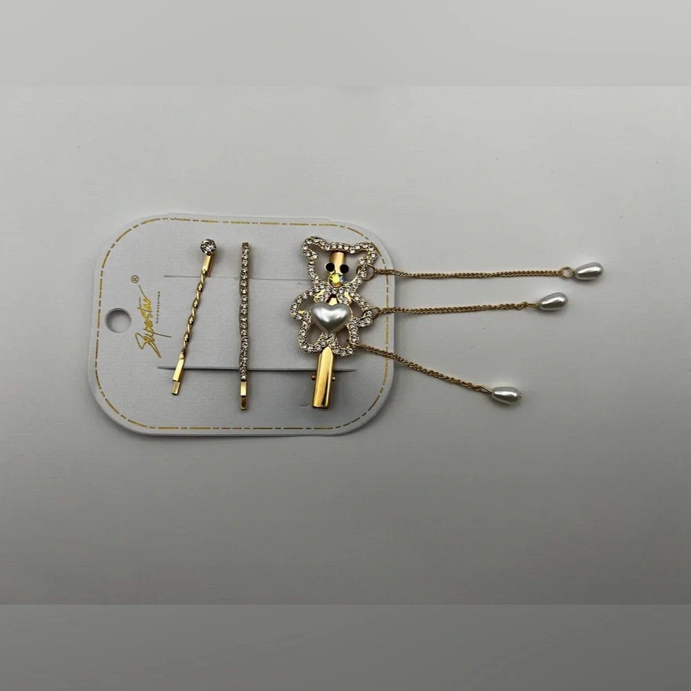Hair Pins with Bear Fashion Accessory